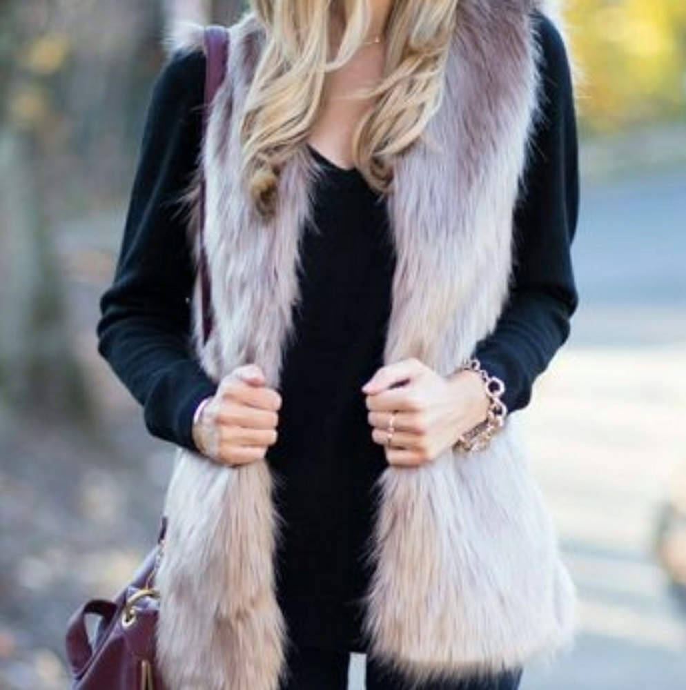 Faux fur vest